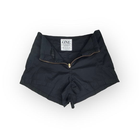 One Teaspoon ✌︎︎ High Waist Exposed Zip Front Lightweight Shorts ✌︎︎ Black XXS - Picture 5 of 16